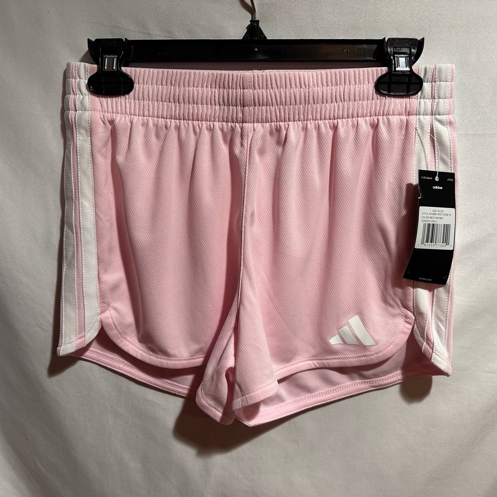 Adidas girls Light Pink Athletic Shorts